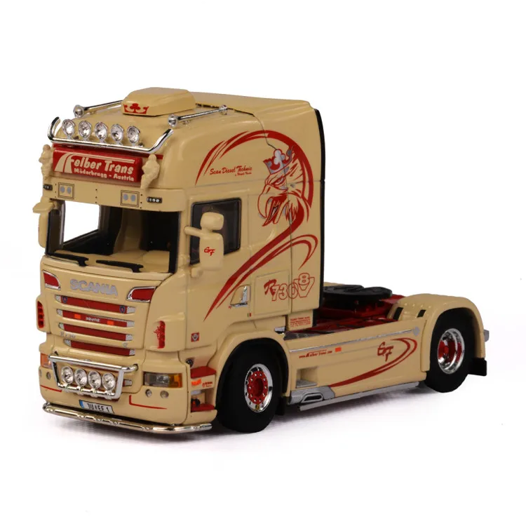 Изысканная модель из сплава в подарок WSI масштаб 1:50 SCANIA R6 TOPLINE 4x2 грузовик