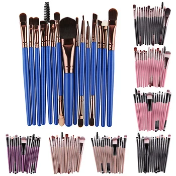 

18 Types 15pcs Beauty Makeup Brushes Set Cosmetic Foundation Powder Blush Eye Shadow Lip Blend Make Up Brush Tool Kit