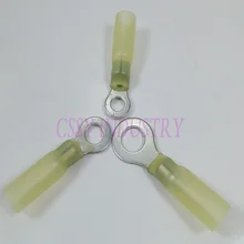 50Pcs Cold-pressed heat shrink terminal circle-shaped pre-insulated end RV5.5-4s 5.5-5 5.5-6 5.5-8 5.5-10 12-10AWG