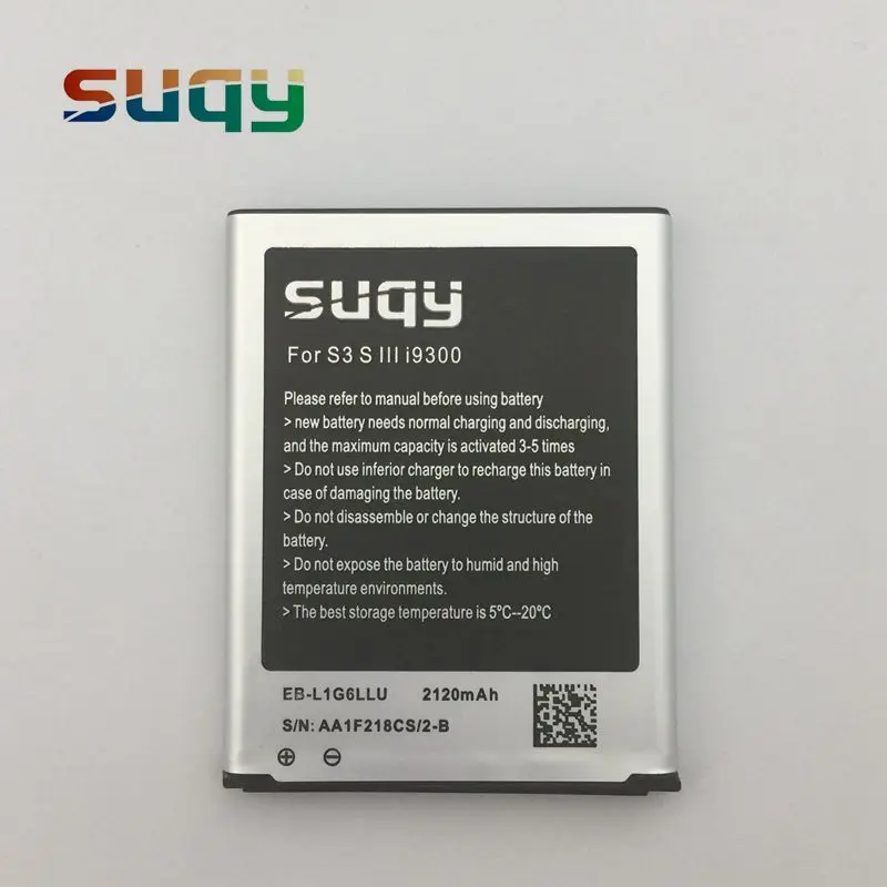 

suqy Original for Samsung Galaxy s3 Battery 3.8V 2120mAh Phone Battery for Galaxy SIII i9300 i9300i i747 i9308 i9305 i9082 i9080