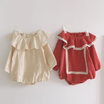 

Baby Girl Romper Spring Newborn Baby Clothes Summer Long Sleeve Cotton Jumpsuit Lace Kids Jumpsuit Baby Boys Outfits Clothes