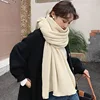 Winter Women's Scarf 2020 New Fashion Warm Shawl And Wrap Bandana Pashmina Female Solid Color Large Long Knitted Scarves 6