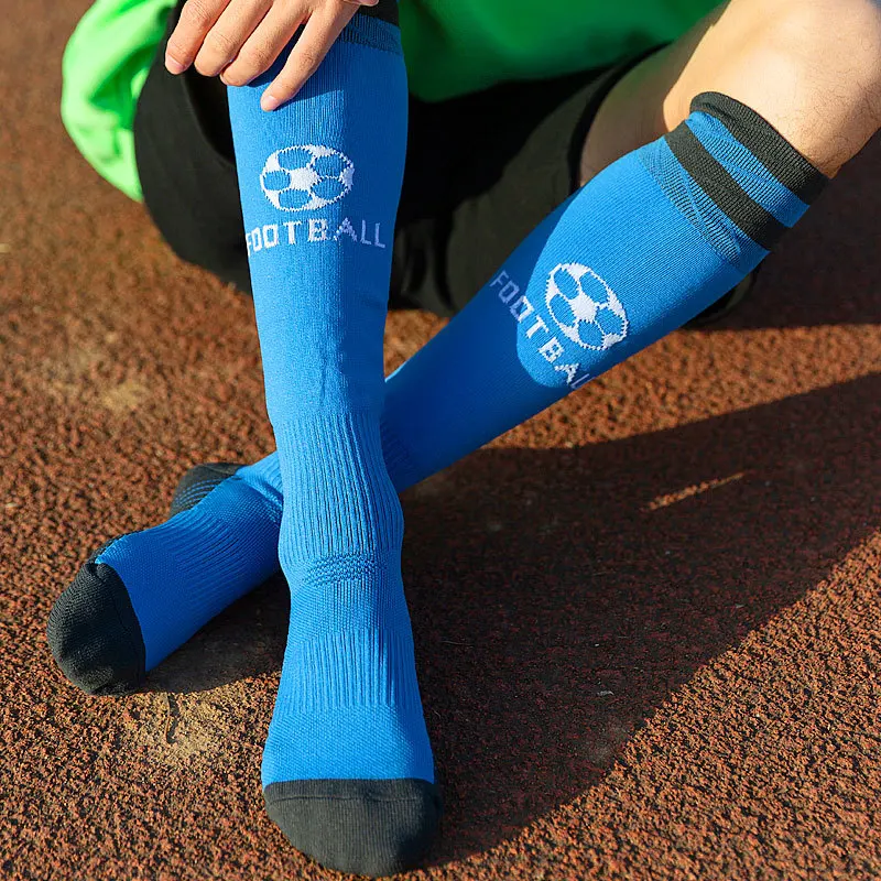 Professional Adult Football Socks Europe asian Boys Soccer Sock Kids Above Knee Long Men High