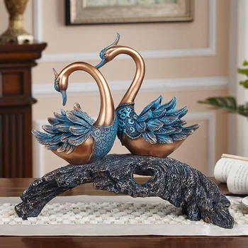 

American living room decoration swan ornaments