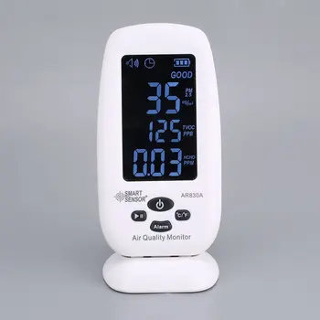 

Air Quality Monitor Gas Smart Sensor Meter PM2.5 HCHO TVOC TEMP Detector Analyzer Handheld Tester Temperature Humidity Testing