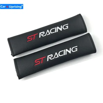 

2pcs Car Belt Pads Seat Shoulder Strap Pad Cushion Cover For Ford ST Logo Fiesta Ecosport Focus Car Styling Accessories