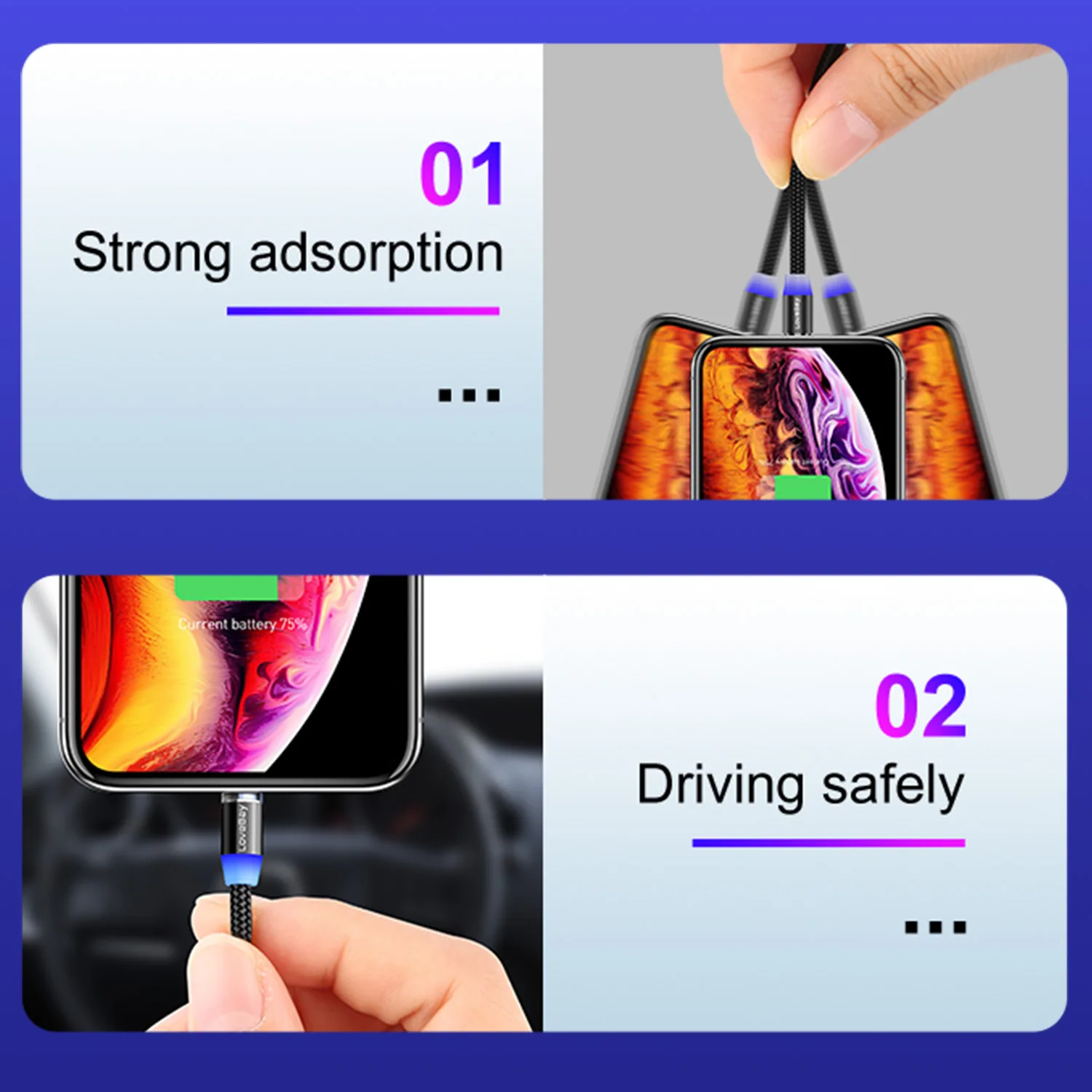 Lovebay Magnetic USB Cable Fast Charging For Iphone TYPE-C Micro 0.5/1/2/3M Magnet USB Cable Mobile Phone USB Charging Cord Lovebay Magnetic USB Cable Fast Charging For Iphone TYPE-C Micro 0.5/1/2/3M Magnet USB Cable Mobile Phone USB Charging Cord