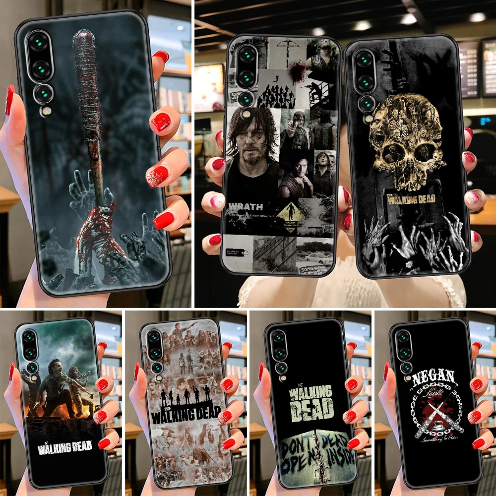 Чехол для телефона Ходячие мертвецы Huawei P Mate P10 P20 P30 P40 10 20 Smart Z Pro Lite 2019 черный