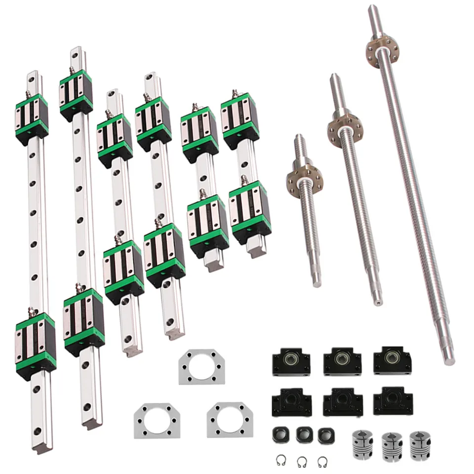 Set Guide Lineari Per CNC - Include Binari HGR20 1500 Mm, Blocchi, Vite A Sfera SFU1605 E Accessori | Per Macchine Utensili - Foto 2