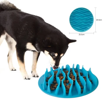 

Pet Dog Cat Food Slow Feeder Jungle Design Puppy Anti Slip Proof Bowls Stop Maze Bowl Healthy Eating Feeding Bloat Supply