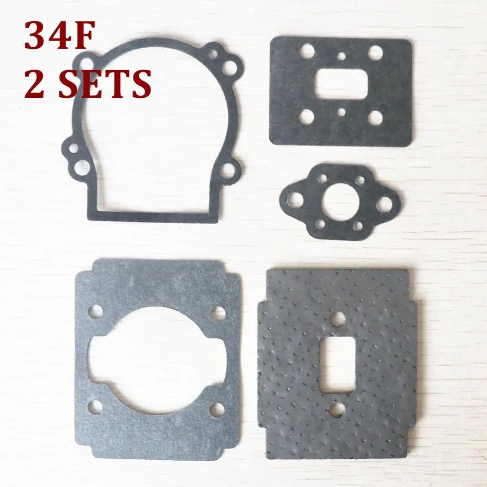 2 sets repair paper gasket set for 25.4CC 1E34F Brush cutter tea plucking machine