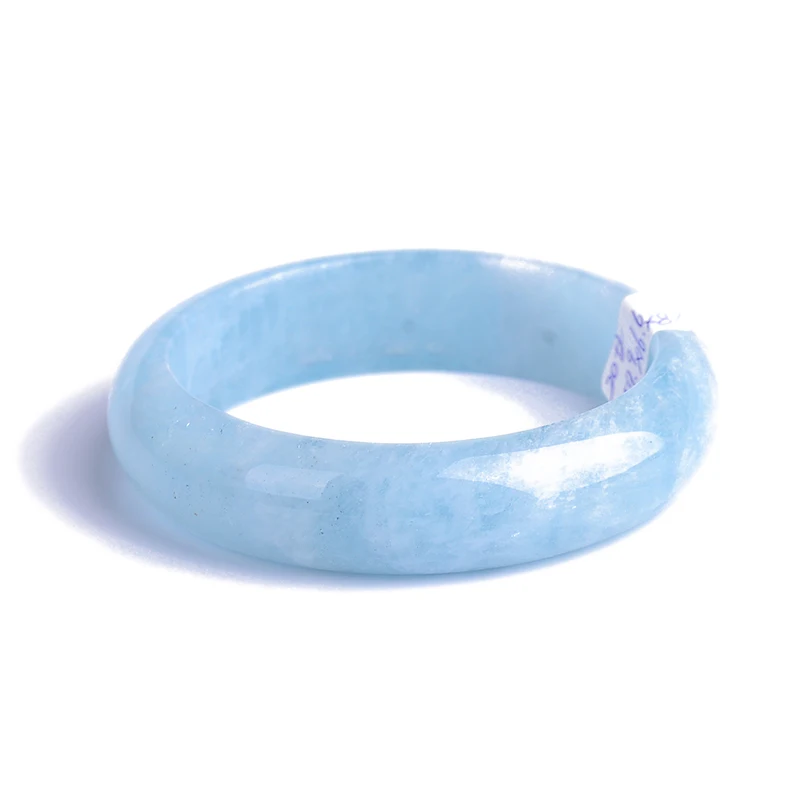 

100% Genuine Natural Aquamarine Bangles Gemstone Crystal Bracelets Bangle Inner Diameter 58mm Free Shipping