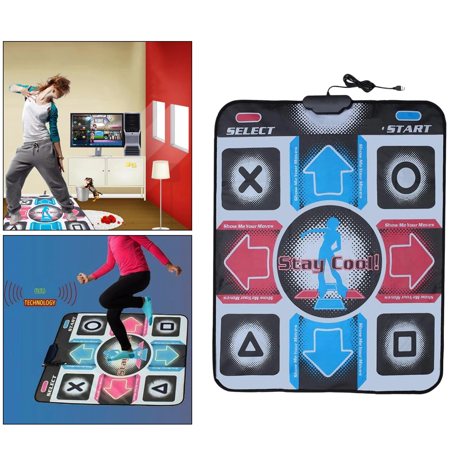 Single Person Dance Mat Dancing Step Mat Non Slip Dancing Blanket Kids PC Laptop Video Game USB Step Pad dance mat