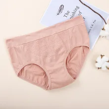 

CHERIAGE Cotton Women's Underwear Panties Briefs Solid Color Breathable Underpants Seamless Soft Lingerie Girls Fashion Briefs