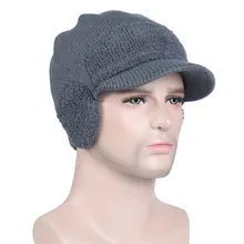 2021 Autumn and winter woolen cap outdoor cycling knit Hat warm double ear protection flat caps for men and women 005