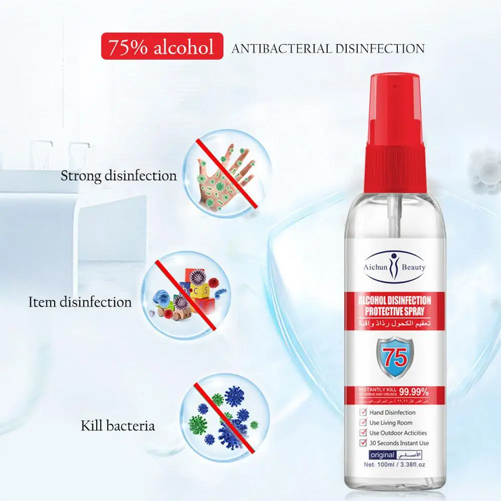 

100ML Portable Disposable 75% Alcohol Hand Gel Disinfection Sterilization Hands-Free Water Efficient Disinfection Hand Sanitizer