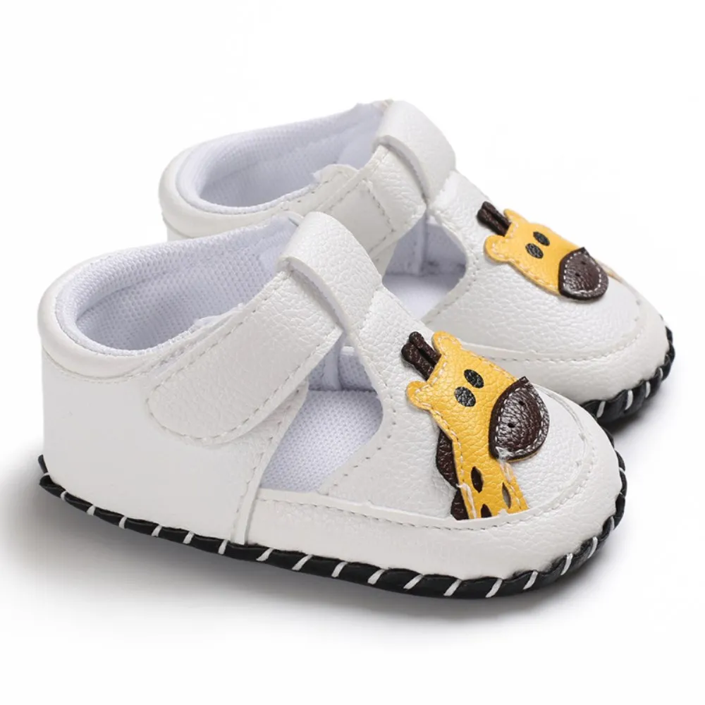 White Deer Emmababy, новая модная детская обувь для детей 0-18 месяцев, детская прогулочная обувь из мягкой кожи с рисунком для маленьких мальчиков и девочек, нескользящая кожаная подошва - Цвет: White Deer