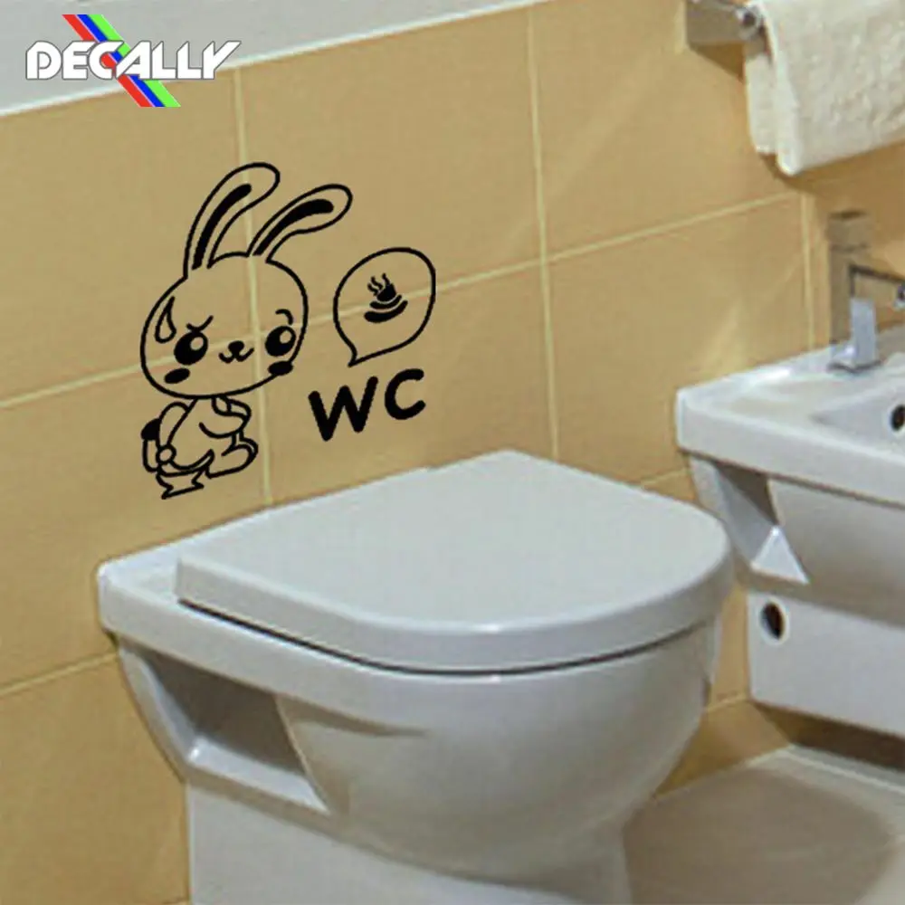 Мультяшная Милая Наклейка на стену для домашнего декора наклейка туалета с