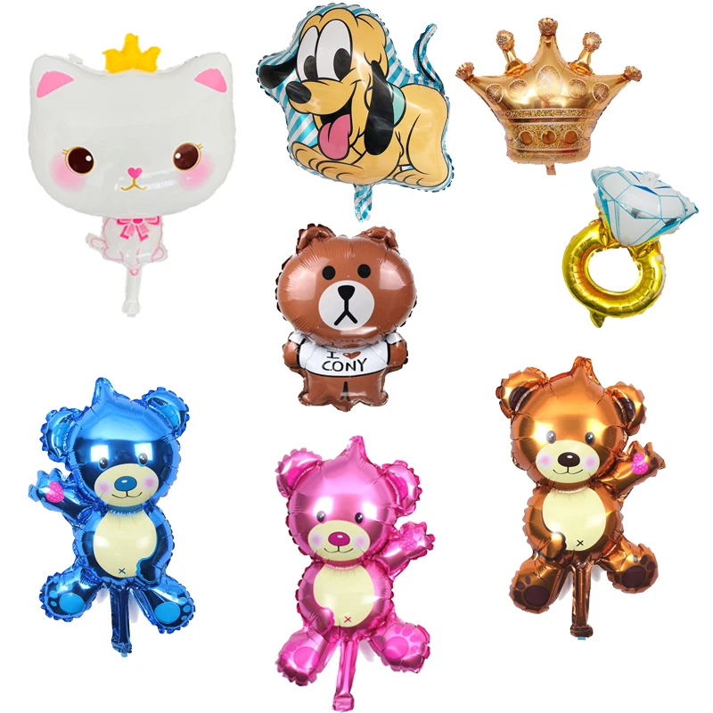 1 мини мультфильм животных шар ребенок алюминий воздушный с гелием на день
