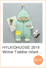 HYLKIDHUOSE/ г. Комплекты одежды для маленьких мальчиков и девочек комплекты одежды для малышей осенний плюшевый теплый топ и штаны Детский костюм