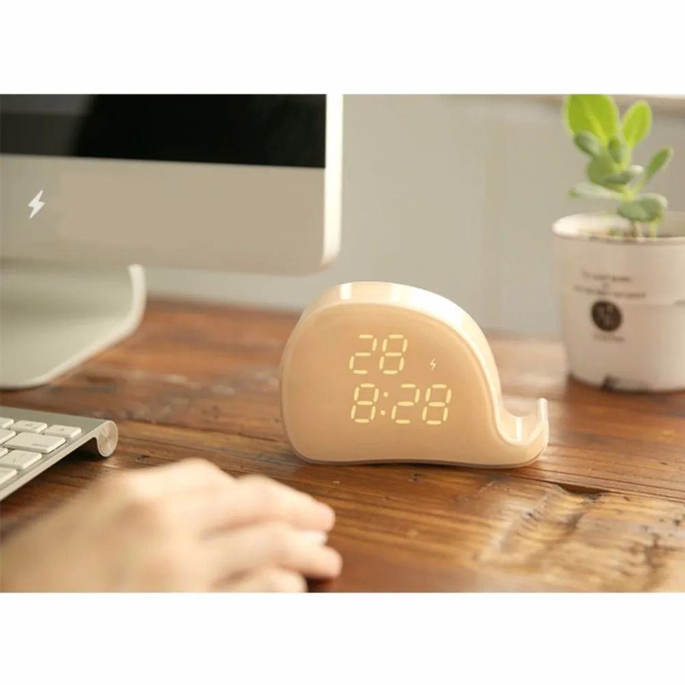 Universal Car Phone Holder Whale Led Voice-activated Alarm Clock Mobile Phone Holder Automotive Interior