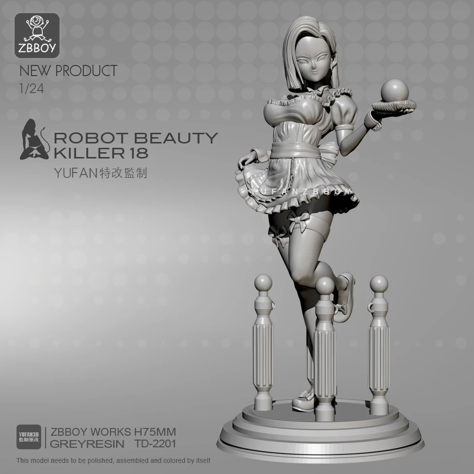 

1/24(75 мм), наборы фигурок из смолы, искусственная горничная модель из смолы, самособранная фототкань