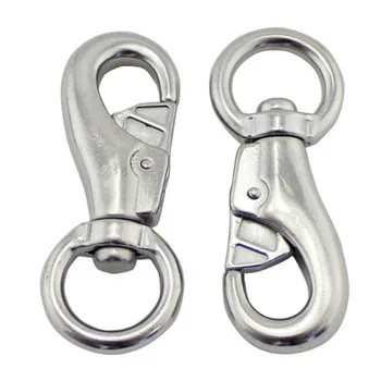 

1Pcs Swivel-Eye Bolt Snap Hooks Stainless Steel Silver Multi-Function Spring Snap Joints Multifunctional Snap Hooks Pet Outdoor