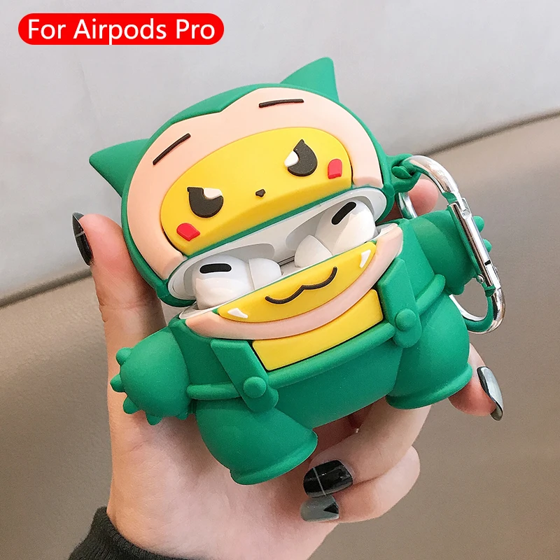 Симпатичные чехлы с героями мультфильмов для Apple Airpods Pro, наушники, силиконовая мягкая кожа, зарядная коробка для Airpods Pro, гарнитура, защитный чехол