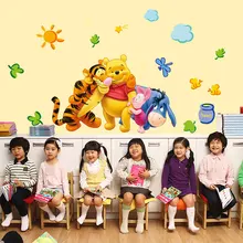 Экологически чистая передвижная стена из ПВХ стикер мультяшка партнеров детская комната фон украшения AY7034