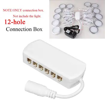 

Block Terminal Light Distribution Box For LED Cabinet Lights Downlight Branch 12 Hole Connection Box