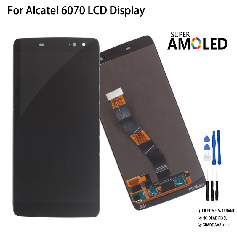 Для Alcatel vodafone idol 4S OT6070 6070k 6070y 6070 ЖК-дисплей сенсорный экран дигитайзер полная