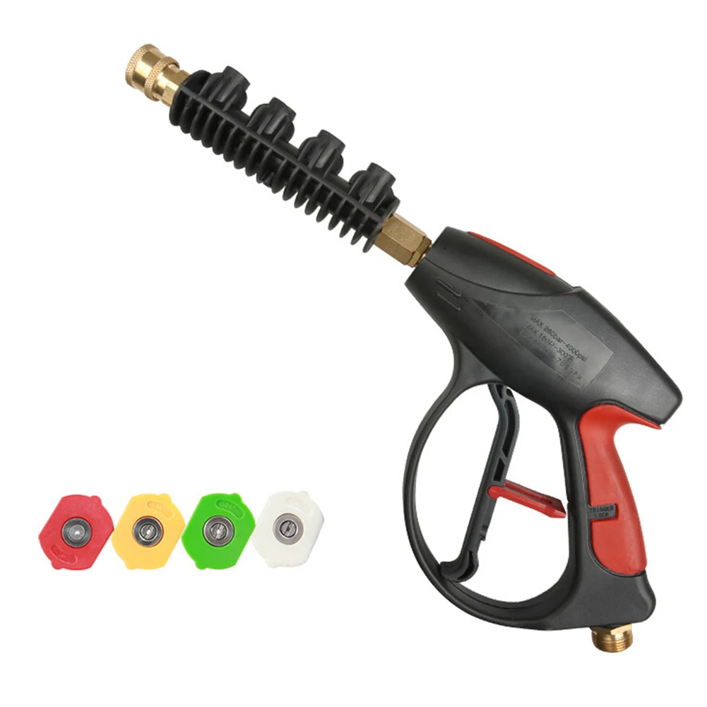 

Copper Pressure Washer Tool 4000psi Water Jet Car Wash Lawn Auto Washing Home Garden Cleaning Multifunctional Spray Nozzle Tips