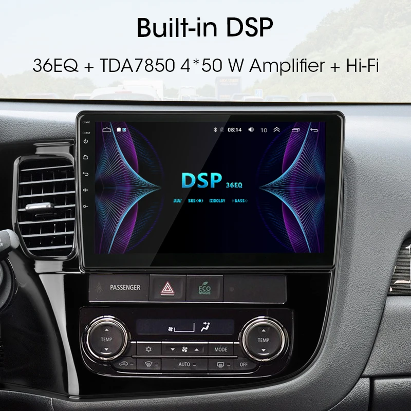 Для Mitsubishi Outlander 3 GF0W GG0W 2012- 2G+ 32G Android 8,1 4G HiFi автомобильный Радио Мультимедиа Видео плеер навигация gps 2 Din