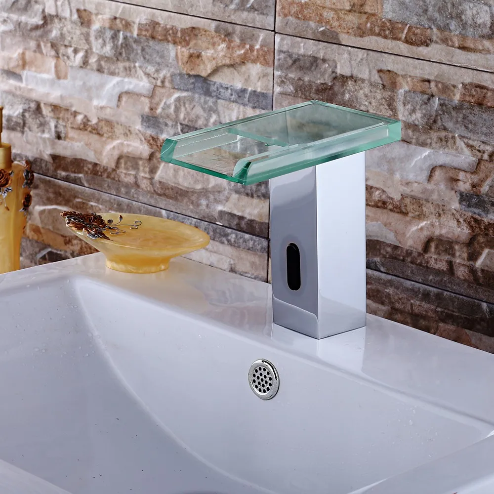 

Non-Contact Intelligent Sensor Faucet Sensing Water Temperature Change Three-Color Ceramic Valve Washbasin Bathroom Equipment