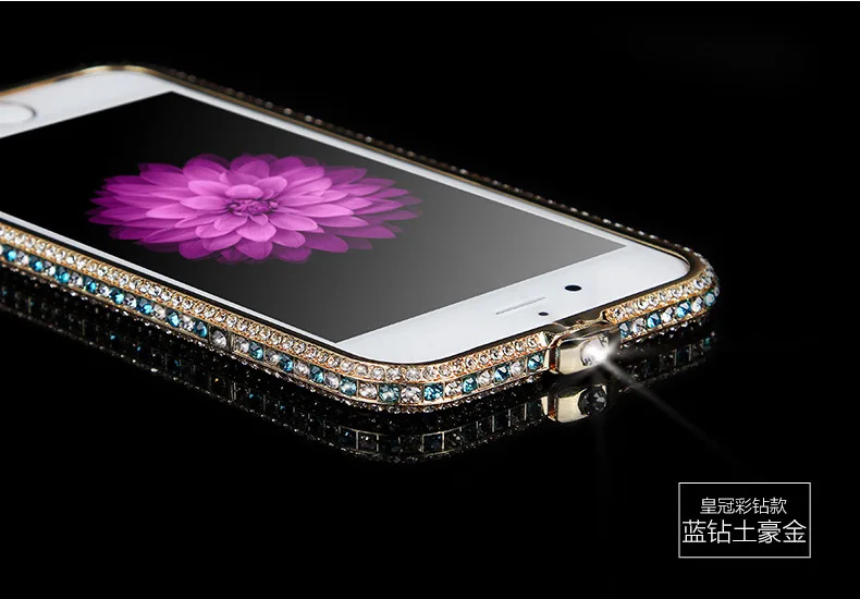Чехол для мобильного телефона Apple, для iPhone 6 plus, корона с бриллиантами, металлическая окантовка для мобильного телефона, Модный женский