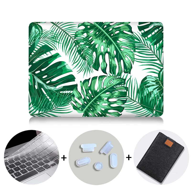 M008 Чехол MTT с принтом тропических растений для Macbook Air Pro retina 11 12 13,3 15,4 дюймов, чехол с сенсорной панелью для mac book Pro 13 15, сумка для ноутбука - Цвет: M008