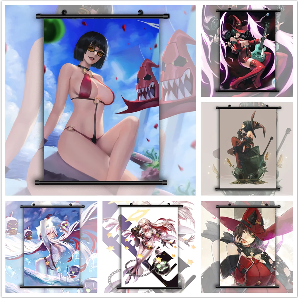Guilty Gear i-no Jack-O Valentine Anime manga wall Poster Scroll | Дом и сад