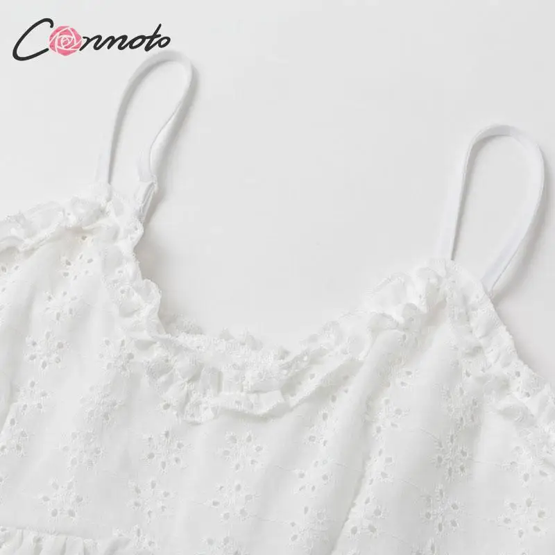 Conmoto, с оборками, Клубные, белые, сексуальные, короткие, Топики, рубашки, женские, повседневные, летние, пляжные, Топики, рубашки, глубокий v-образный вырез, женская рубашка, кроп-топ
