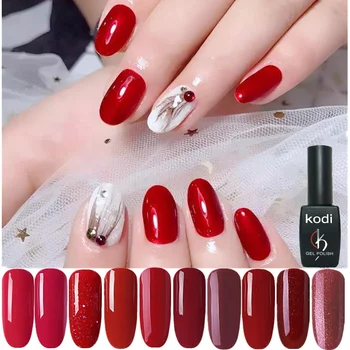 

KODI GEL 8ML Gel Polish For Nail Art DIY Design professional UV LED redColors Nail Varnish Hybrid Long-Lasting Gel