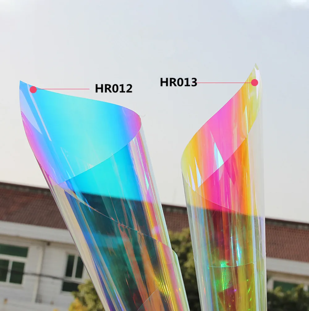 HOHOFILM 50cmx300cm Rainbow Window Film Dichroic adhesive dichroic  iridescent vinyl film decorative film Cosplay DIY Sticker