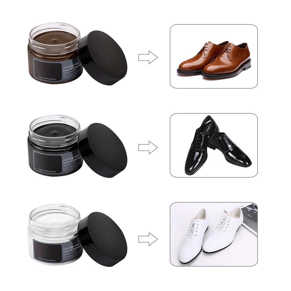 Shoe cleaner Ml Leather Coloring Paste Black White Brown Leather Shoe Surface Cleaner Repair Change Shoe Polish Sofa Clothing