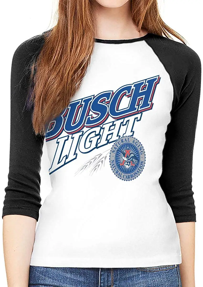 Busch Latte Женские Рукава семь точек рукава футболка круглый вырез повседневный Топ