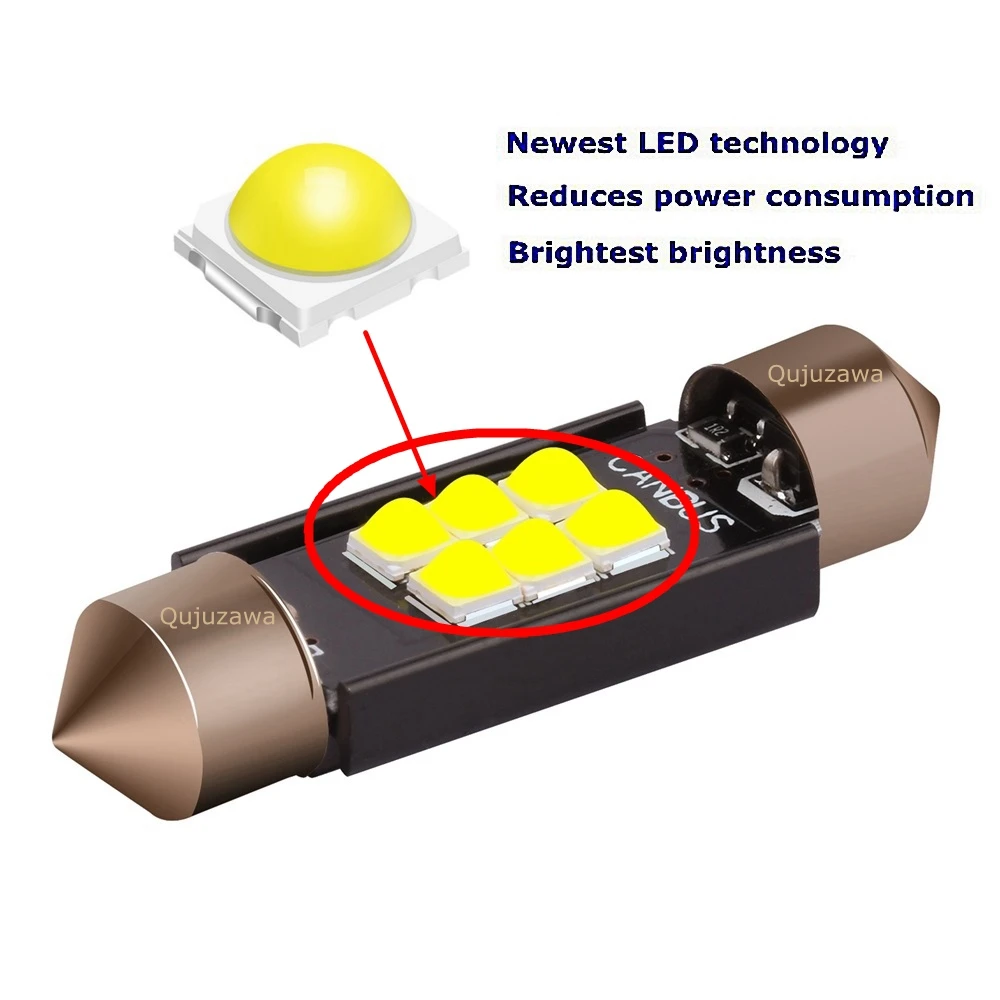 Festoon 31mm 36mm 39mm 41mm c5w c10w 슈퍼 밝은 크리 어 칩 led 자동차 조명 canbus 오류 무료 인테리어 둠 램프 독서 전구