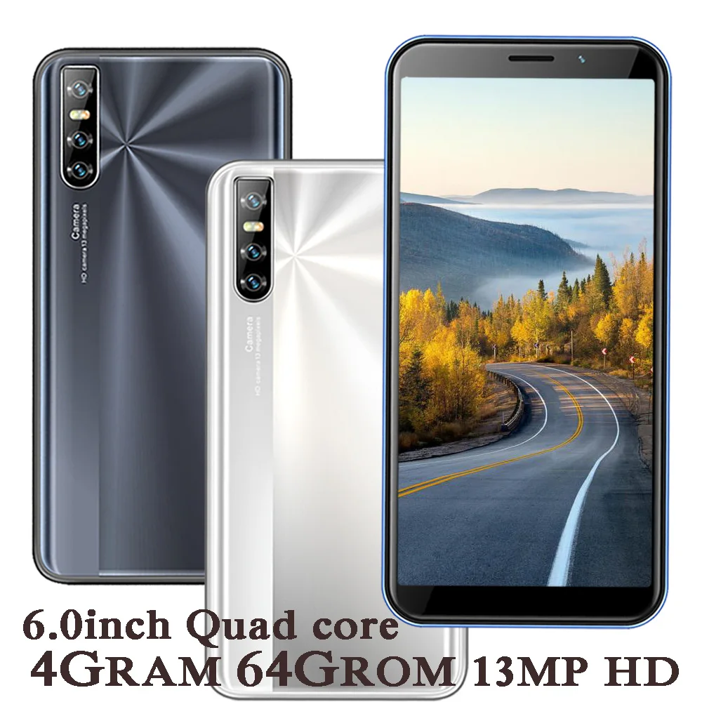 9X 4G RAM Smartphones 64G ROM Voller Bildschirm Quad Core MT6580 Android Handy 6,0 zoll 13MP HD kamera Gesicht Entsperrt Handy