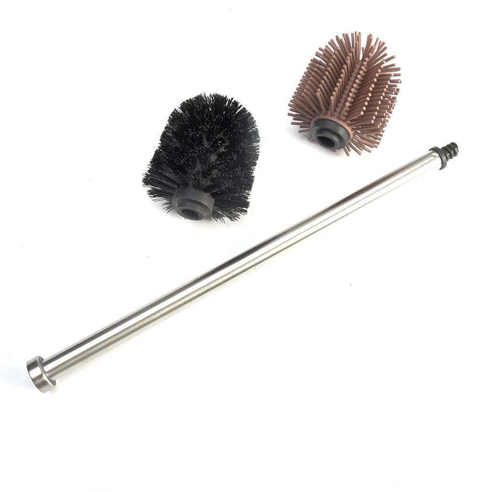

Durable Scrub Portable Home Use Bathroom Stainless Steel Replacement Toilet Brush Cleaning Tool Silicone Long Handle Accessories