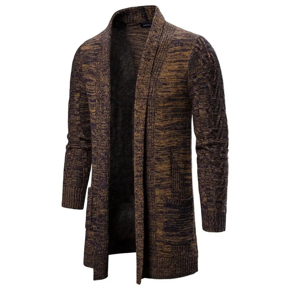 Winter Thick Men's Knitted Sweater Coat Long Sleeve Cardigan Male Causal Sweaters Winter Thick Men's Knitted Sweater Coat Long Sleeve Cardigan Male Causal Sweaters