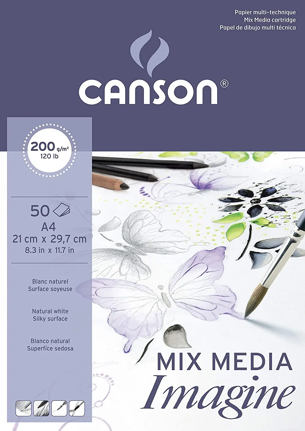 Бумага для рисования А4/А5/Canson представляем смешанные СМИ 200 г бумага карандашей