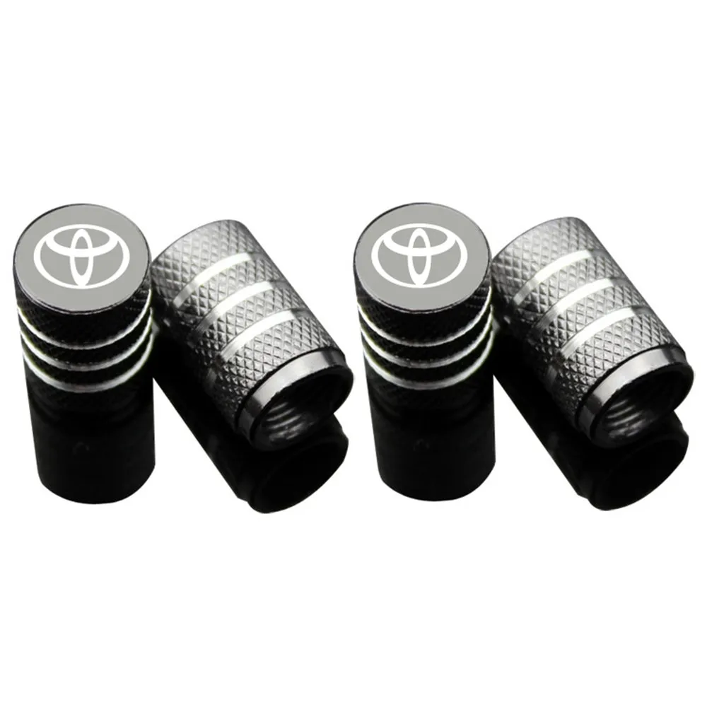 4Piece/set Sport Styling Car Wheel Tire Valve Caps Case for Toyota  corolla yaris rav4 avensis auris camry c-hr 86 prius emblem