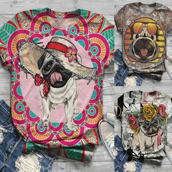 

Plus Size Women t shirt Short Sleeve 3D Animal Printed O-Neck Tops Tee T-Shirt vetements femme ete 2020 женские лето harajuku