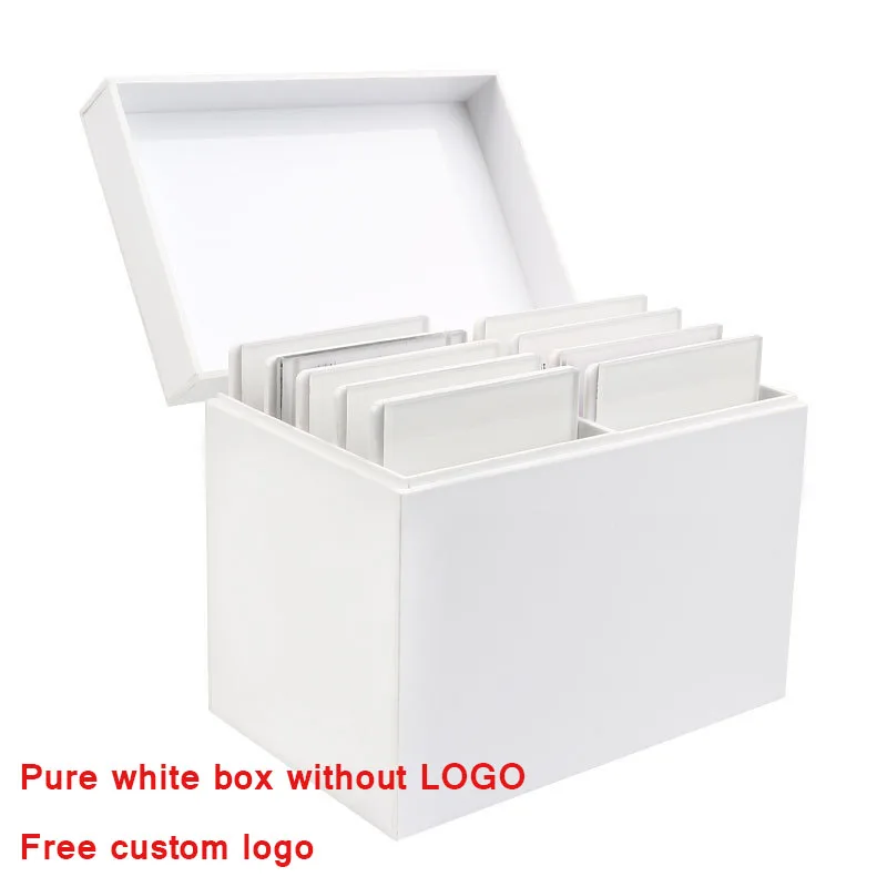 

White Eyelash Storage Box 10 layers Makeup Storage Box False Eyelash Glue Tray Support Grafting Eyelash Extension Makeup Tools
